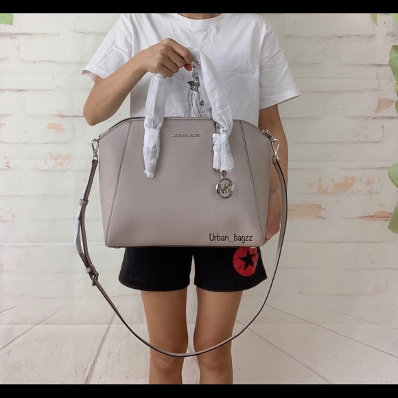 michael kors ciara large top zip satchel